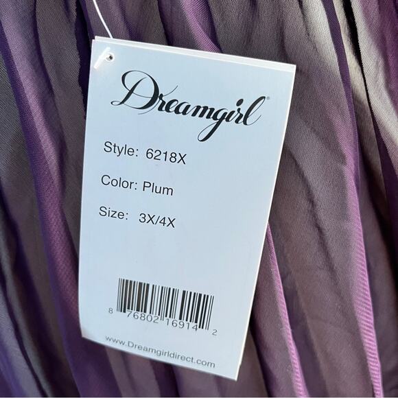 NWT Dreamgirl plum plus size sheer negligee size 3X 4X - Picture 8 of 9